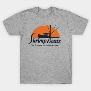 Retro Shrimp Boats Restaurant Vintage Durham, NC T-Shirt